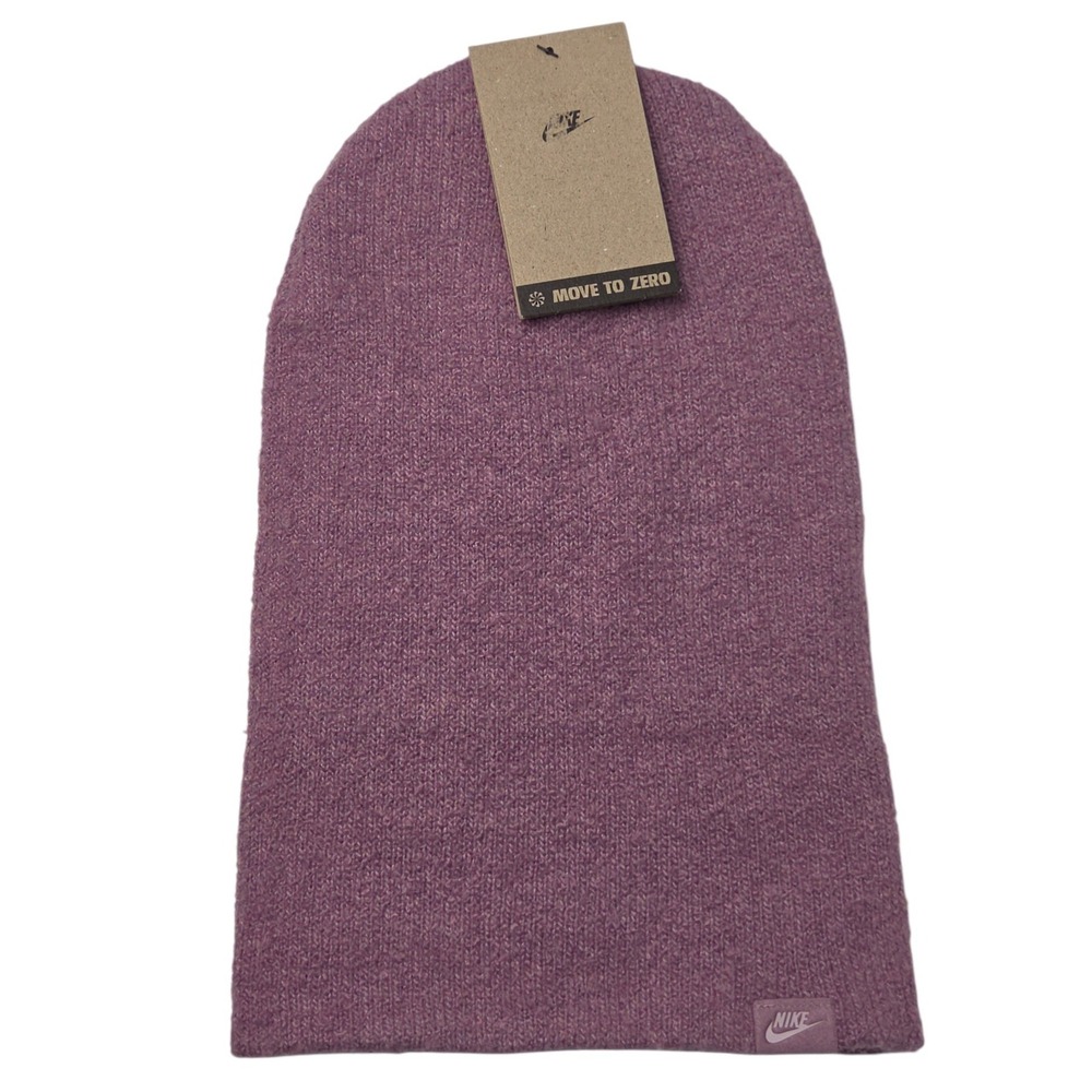 Nike Beanie Hat Adult Unisex Mens Womens One Size Purple Knit Winter‎ Cap NWT
